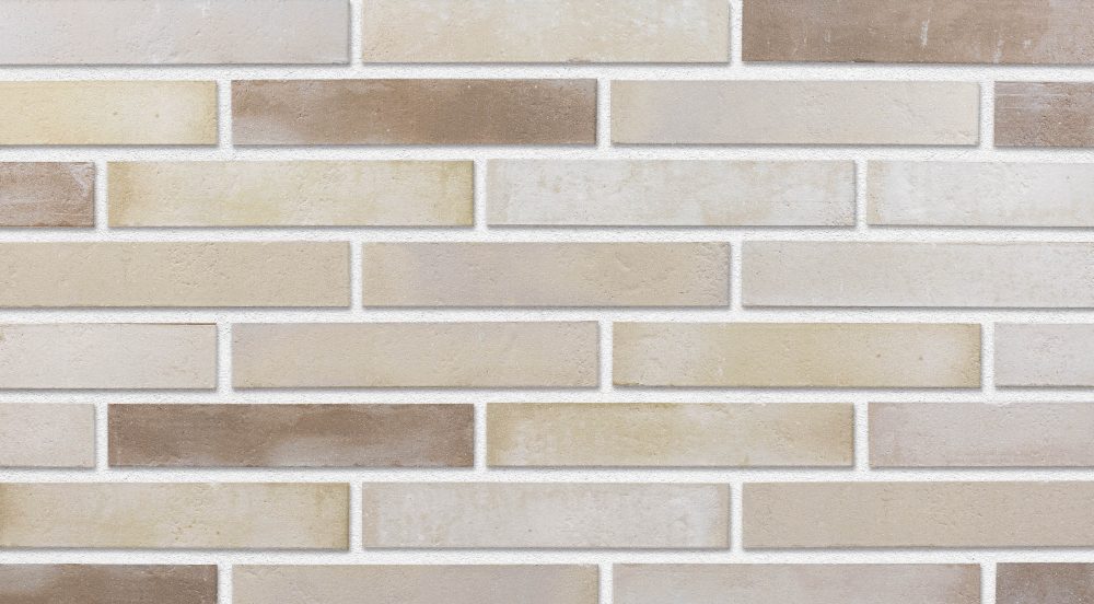 Фасадная клинкерная плитка Kopenhagen Birke  светлосерая кирпичная плитка 290×52×10 мм
