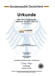 Marke Urkunde Lexa Klinker